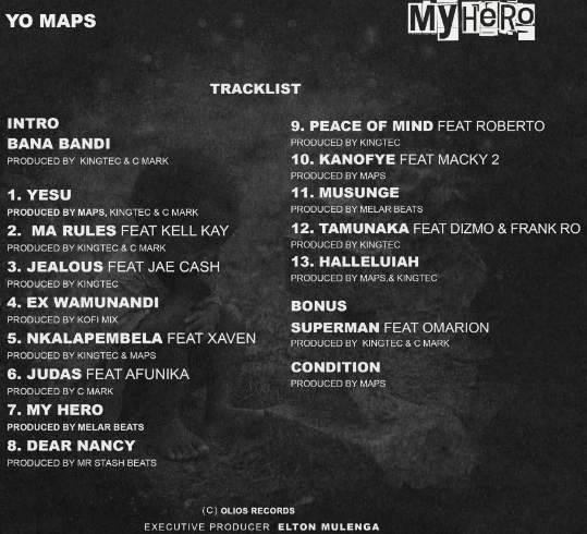 Yo Maps my hero tracklist